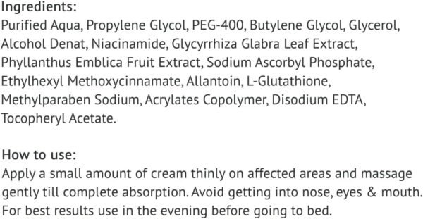 Eventone-C Cream with L Glutathione and Vitamin C: Premier Face Glowing Cream for Radiant, Even-Toned Skin, 30ml